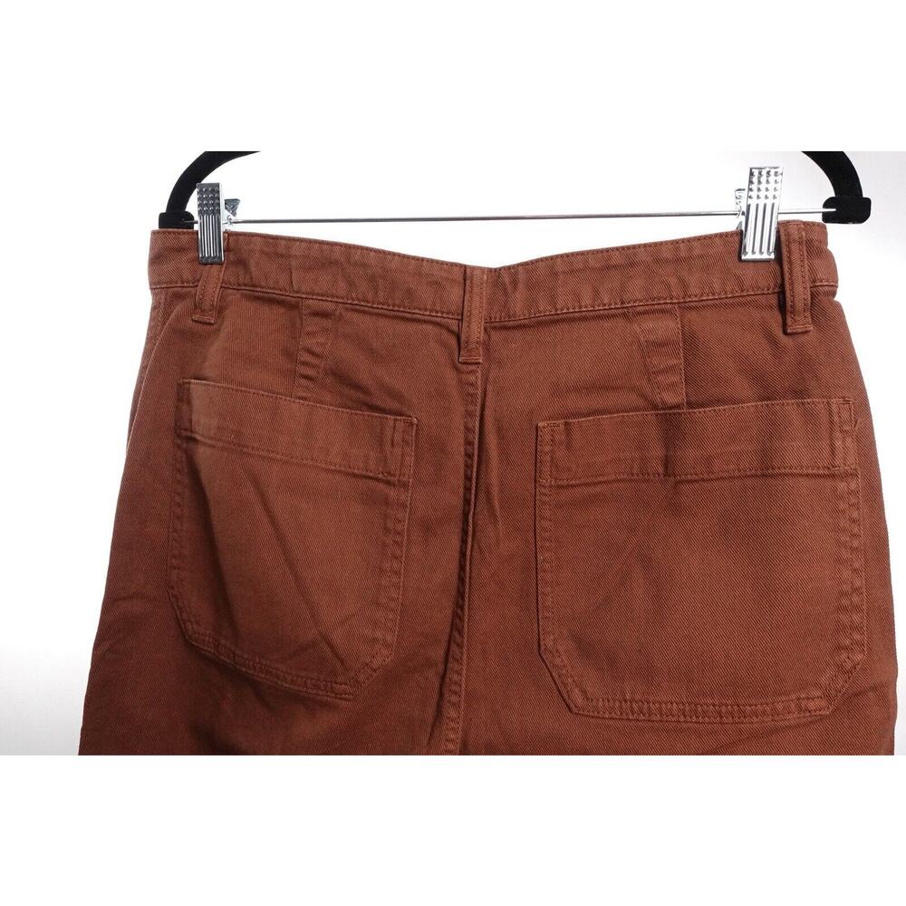 Quince Rust Organic Stretch Cotton Twill Wide Leg Cropped Pants 31 NWT - Picture 8 of 14